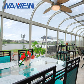 Chiny Obudowy pokładowe Four Seasons Zakrzywiony dach Sunroom Stalowa rama Sunroom fabryka