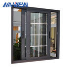 Guangdong NAVIEW Duże aluminiowe okno przesuwne Czarne okno przesuwne z siatką dostawca