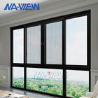 Guangdong NAVIEW Sypialnia przyciemniana cena Projekt Czarne drzwi przesuwne aluminiowe okno dostawca