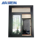 Guangdong NAVIEW Pojedyncza przezroczysta rama aluminiowa ze szkła hartowanego Aluminiowe okno przesuwne w kolorze czarnym dostawca