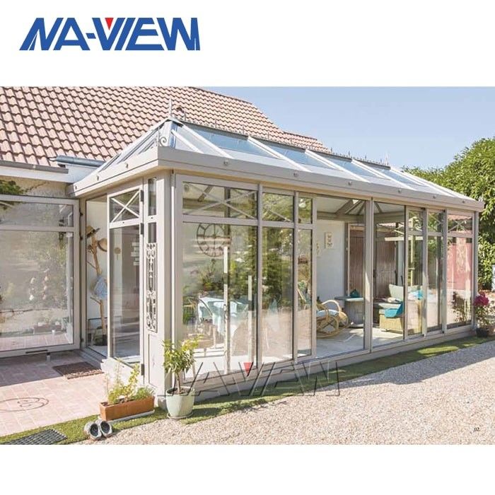 Aluminiowy całoroczny dodatek do pokoju słonecznego Pojedyncze hartowane szkło dachowe dostawca