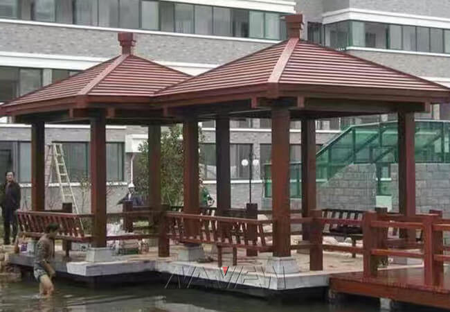 Energooszczędna prefabrykowana altana Azjatycka aluminiowa altana patio dostawca