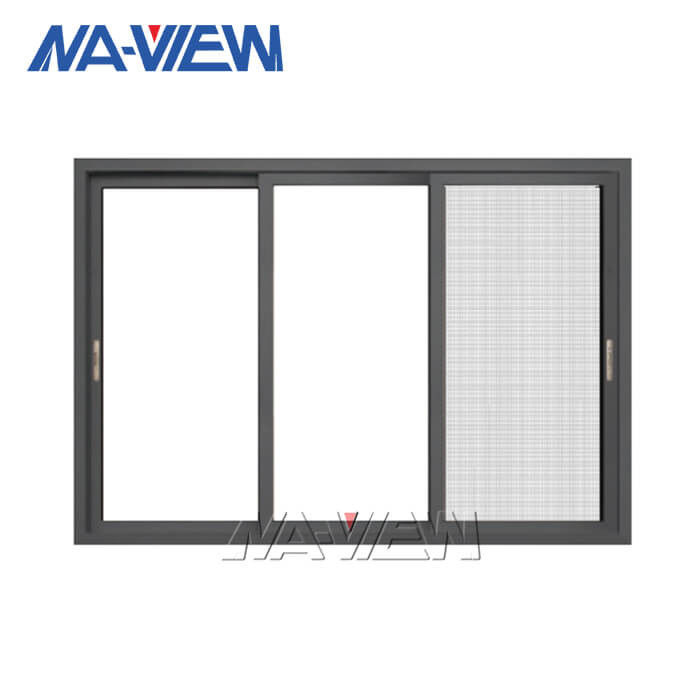 Guangdong NAVIEW Aluminiowe drzwi i okna Podwójnie przeszklone poziome przesuwne okna burzowe dostawca