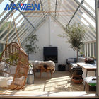 Dostosowane szklane szklarnie ogrodowe White Sunroom For Residential dostawca