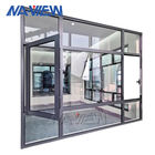 Dwukierunkowe otwarte, wąskie aluminiowe profile uchylno-rozwierane szklane okna dostawca