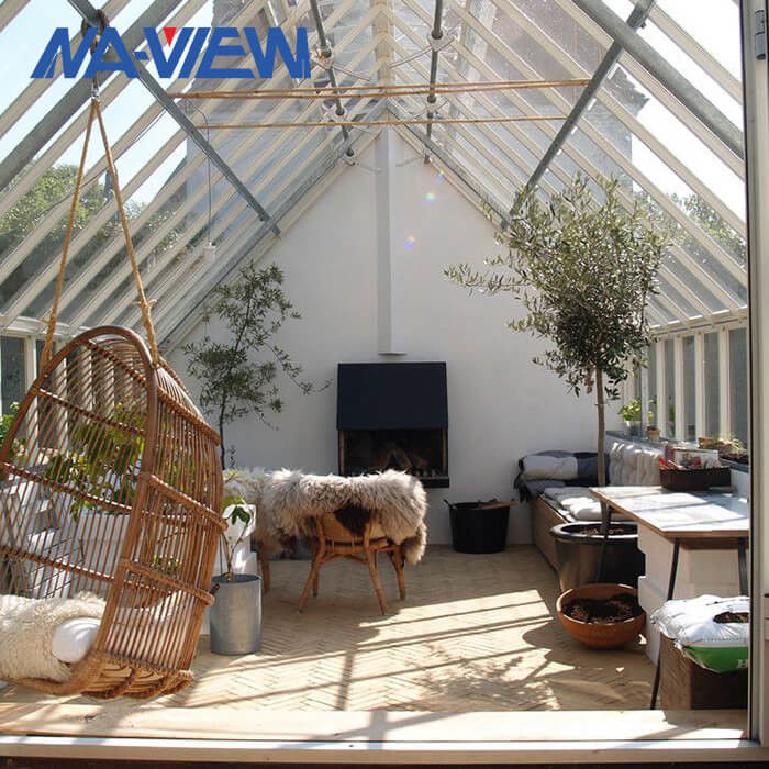 Dostosowane szklane szklarnie ogrodowe White Sunroom For Residential dostawca