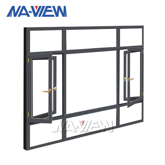 Dwukierunkowe otwarte, wąskie aluminiowe profile uchylno-rozwierane szklane okna dostawca