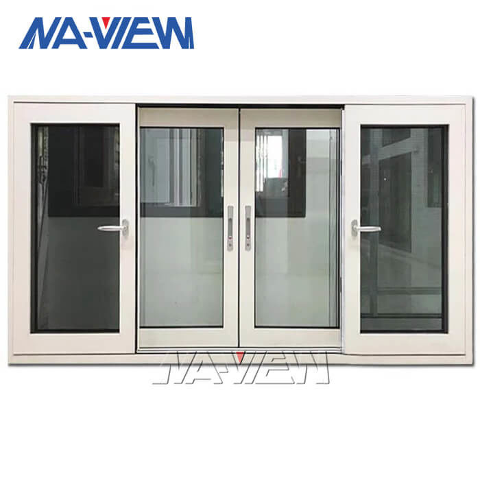 Guangdong NAVIEW Panama 4 mm Pojedyncze szklane okno przesuwne z białego aluminium dostawca